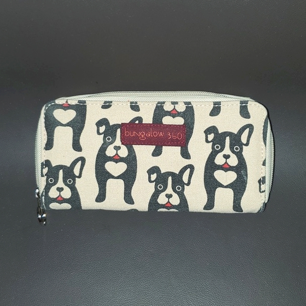 Bungalow 360 Dog Pattern Zip Around Wallet